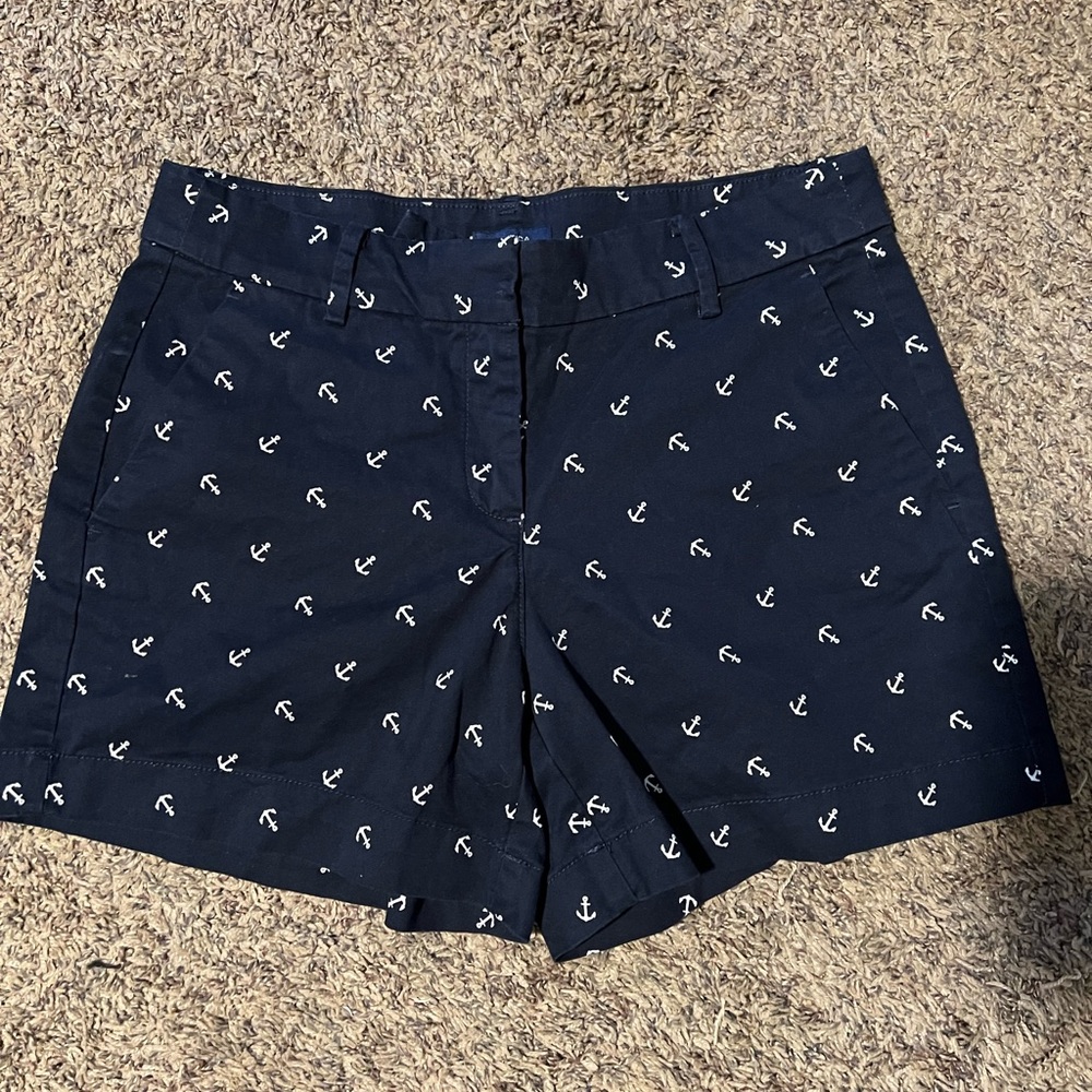 Nautica Anchor Print Women's Navy Shorts, Size 6